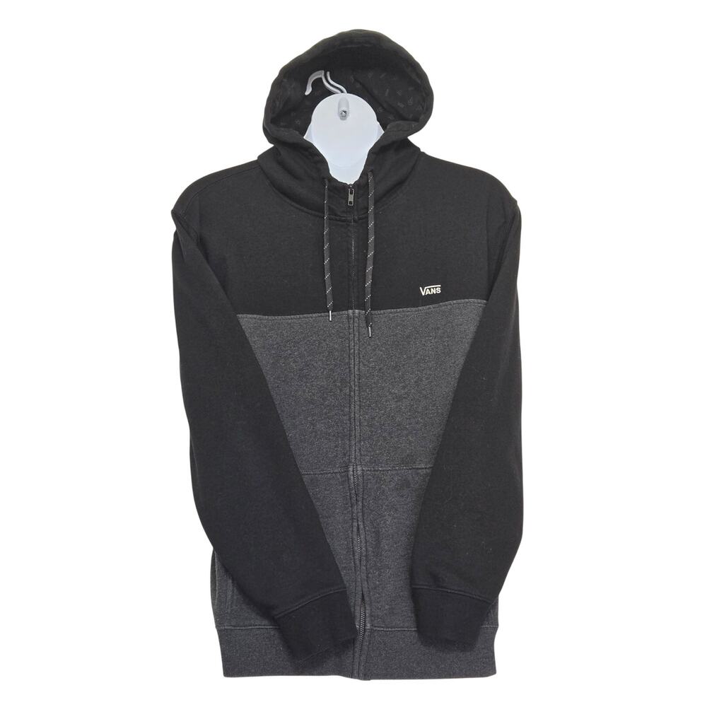 VANS TWO TONED BLACK AND GREY HOODIE SIZE XL